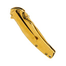 Couteau de poche pliant doigt Boker Gold en acier inoxydable anodisé 440A linerlock