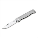 Couteau de poche pliant Boker Plus Atlas SW lame 12C27 manche en acier inoxydable
