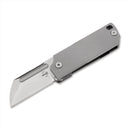 Couteau de poche pliant Boker Plus BabyX lame D2 manche acier inoxydable gris