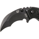 Fox Knives Brand Italy Chiropteka Couteau pliant Karambit acier inoxydable noir
