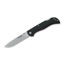 Fox Knives Brand Italy model 500 black folding pocket knife stainless steel - GoMilitar