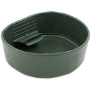 Dark green foldable Wildo camping cup in open position, made from durable BPA-free material for outdoor use