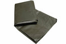 Folded olive drab German Army waterproof groundsheet tarpaulin for camping and outdoor protection