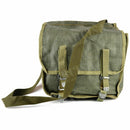 Original Polish army canvas shoulder bag in olive green, durable with adjustable strap for bushcraft and everyday use.