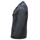 Veste formelle militaire suisse originale vintage 4 poches Design gris foncé