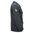 Veste formelle militaire suisse originale vintage 4 poches Design gris foncé