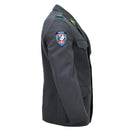 Veste formelle militaire suisse originale vintage 4 poches Design gris foncé