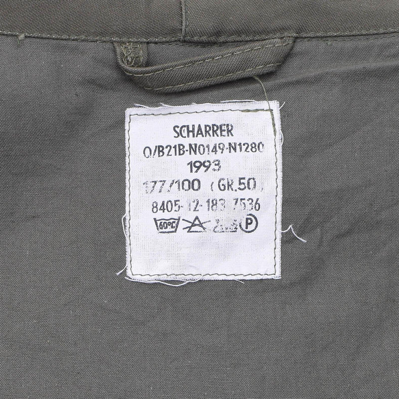 Veste parka longue militaire allemande originale manteau de campagne à capuche olive armée extérieure