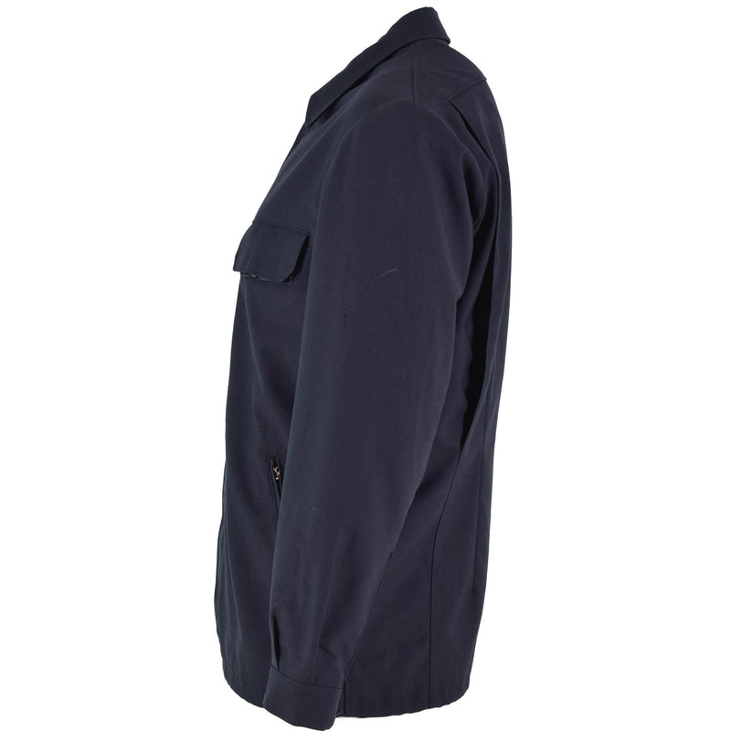 Veste d'uniforme bleu foncé originale de l'armée est-allemande NVA, surplus militaire