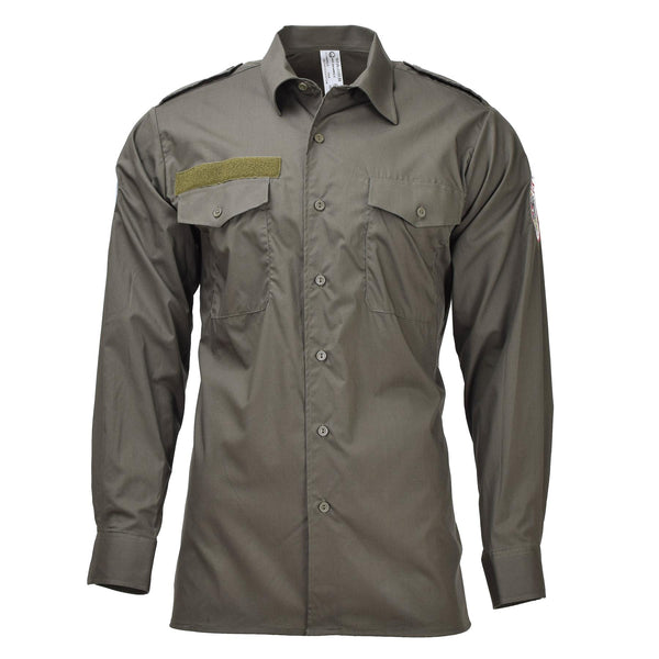Chemises de service militaires autrichiennes originales en olive field, légères et fédérales, NEUF