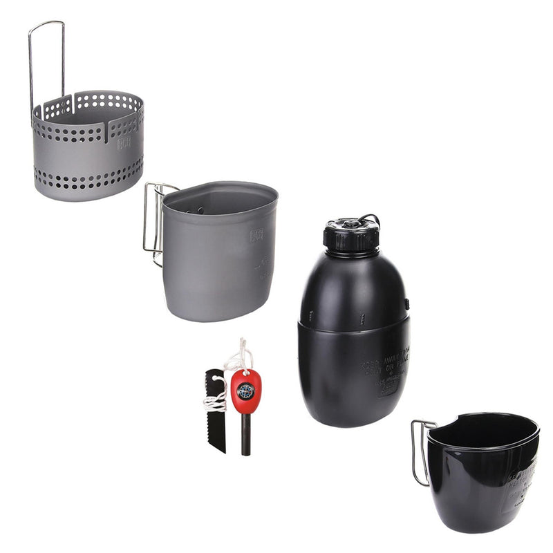 Ensemble de cuisine BCB Mk2 The Crusader 6 pièces, allume-feu, réchaud, tasse, cantine, pochette, OTAN