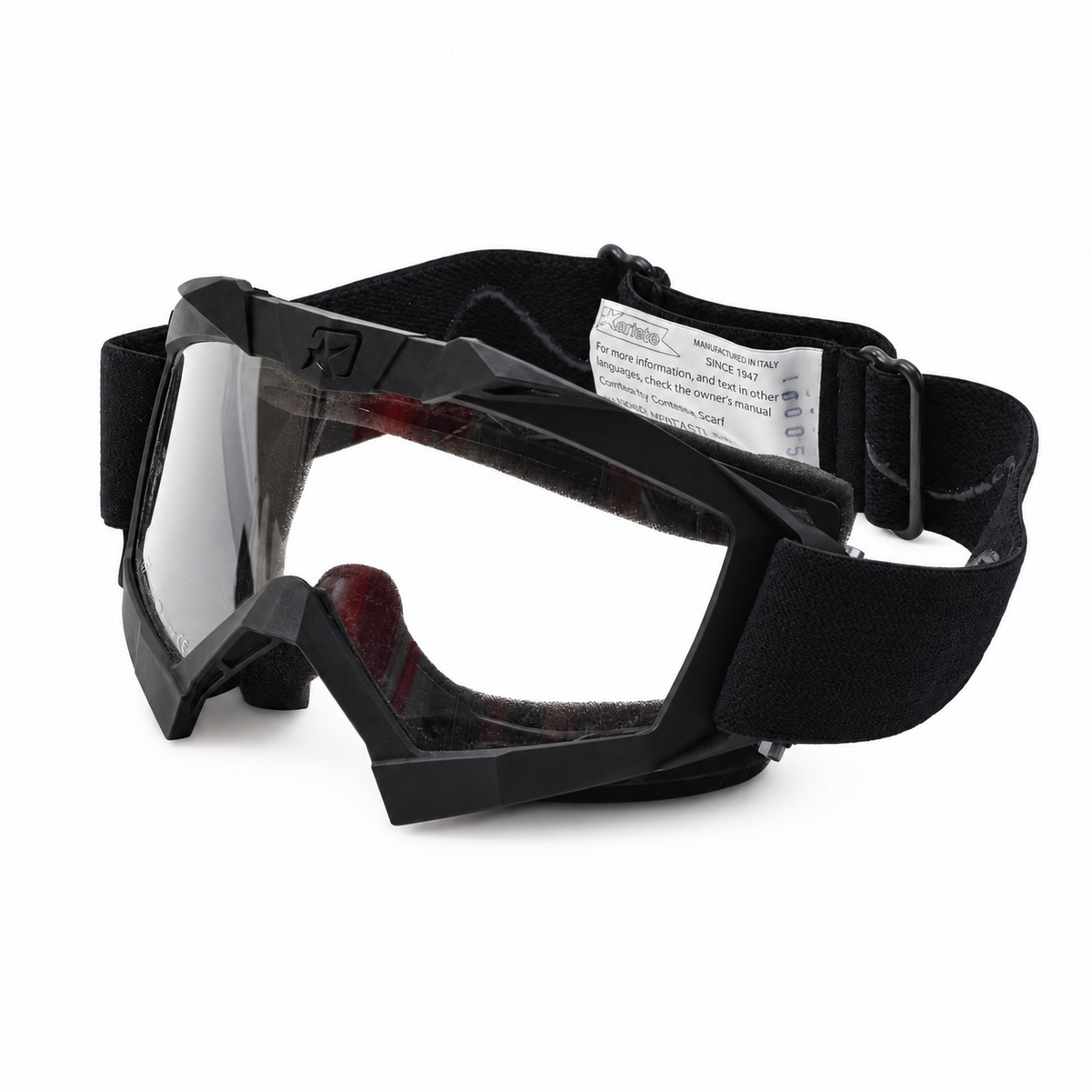 Lunettes de sécurité militaires italiennes originales Ariete, verres transparents, antibuée, noires