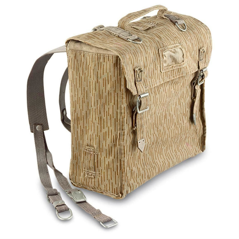 Sac à dos militaire authentique de l'armée est-allemande DDR NVA sac à dos camouflage goutte de pluie