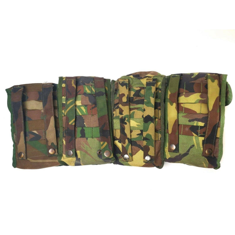 Véritable gourde de l'armée néerlandaise avec pochette et tasse en acier inoxydable camouflage DPM MOLLE