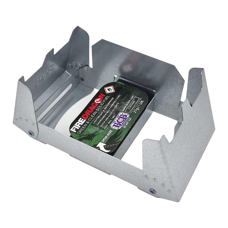 BCB FireDragon Cooker avec combustible pour la randonnée, réchaud de poche pliable pour la cuisine, allume-feu