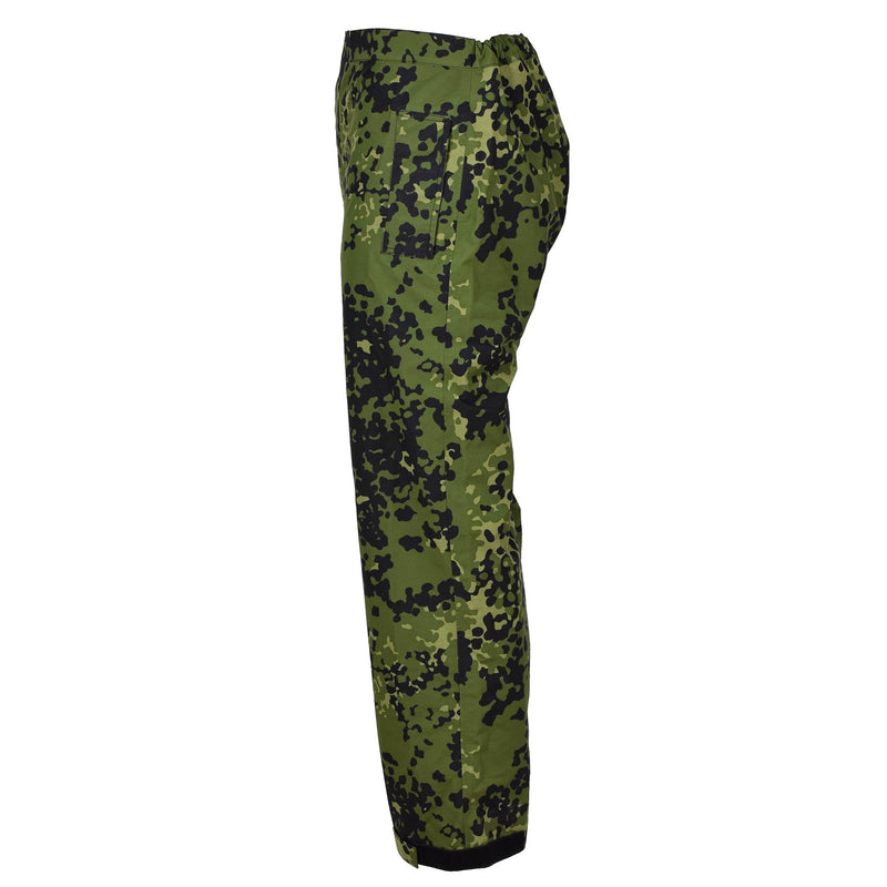 Pantalon de pluie imperméable et élastique d'origine militaire danoise camouflage M84 NEUF