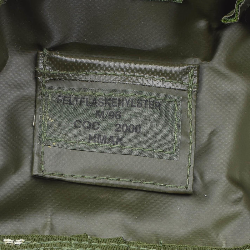 Pochette de gourde militaire danoise originale avec fixation universelle, camouflage DK