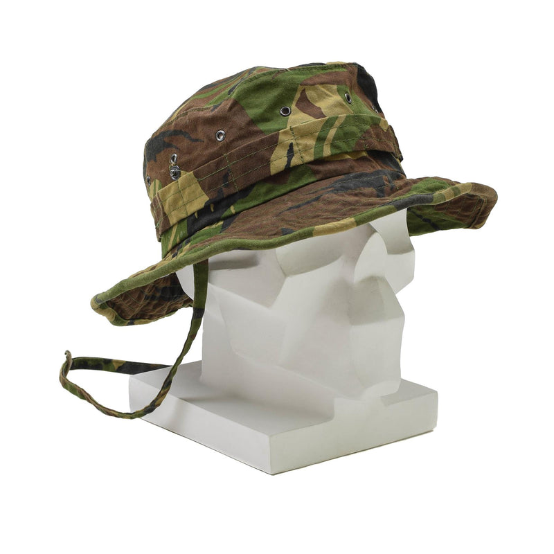 Chapeau panama militaire néerlandais d'origine avec rabat de cou tactique DMP boonie cap surplus