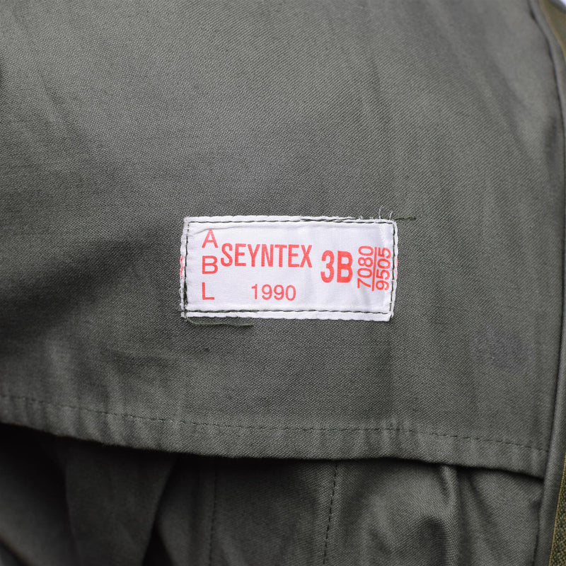 Véritable veste de campagne de l'armée belge M64 parka militaire imperméable en coton Olive NEUF