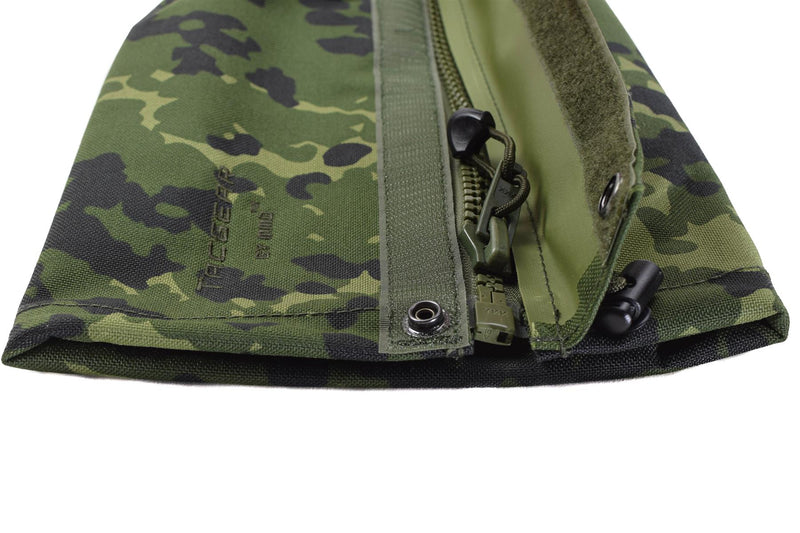 Guêtres de jambe de marque TACGEAR motif camouflage danois M84 crochets métalliques imperméables NEUF