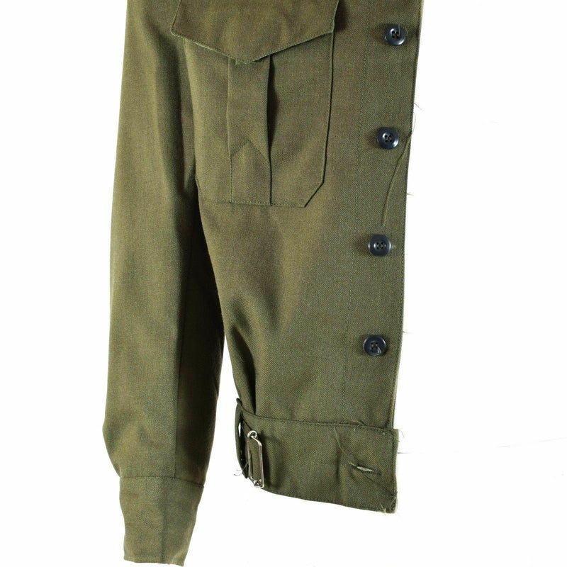 Véritable veste de campagne Ike de l'armée grecque en gabardine de laine blaze Olive militaire NEUF