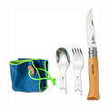 Opinel Picnic+ N°08 Ménagère Couteau Pliant Cuillère Fourchette Camping Hêtre