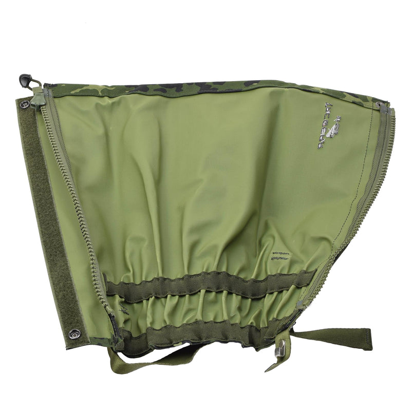 Guêtres de jambe de marque TACGEAR motif camouflage danois M84 crochets métalliques imperméables NEUF