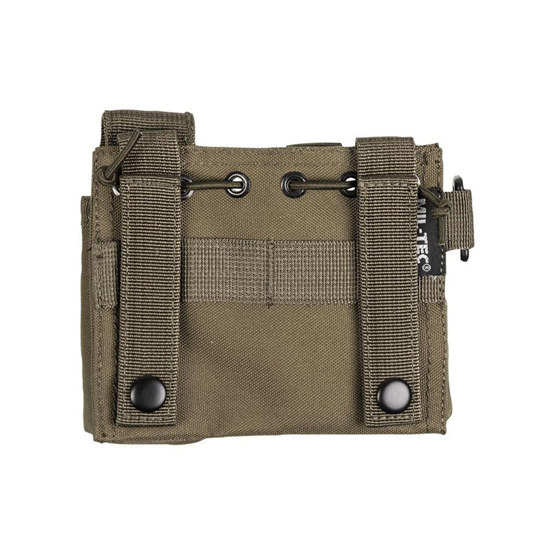 Pochette MIL-TEC ADMIN avec attache molle, lampe de poche, stylo, poche pour ordinateur portable, olive