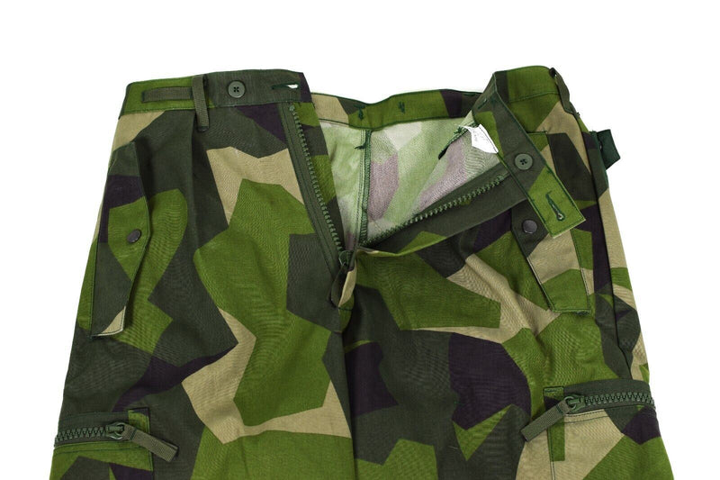 Pantalon de combat de campagne original de l'armée suédoise M90 ​​avec camouflage éclaté NEUF