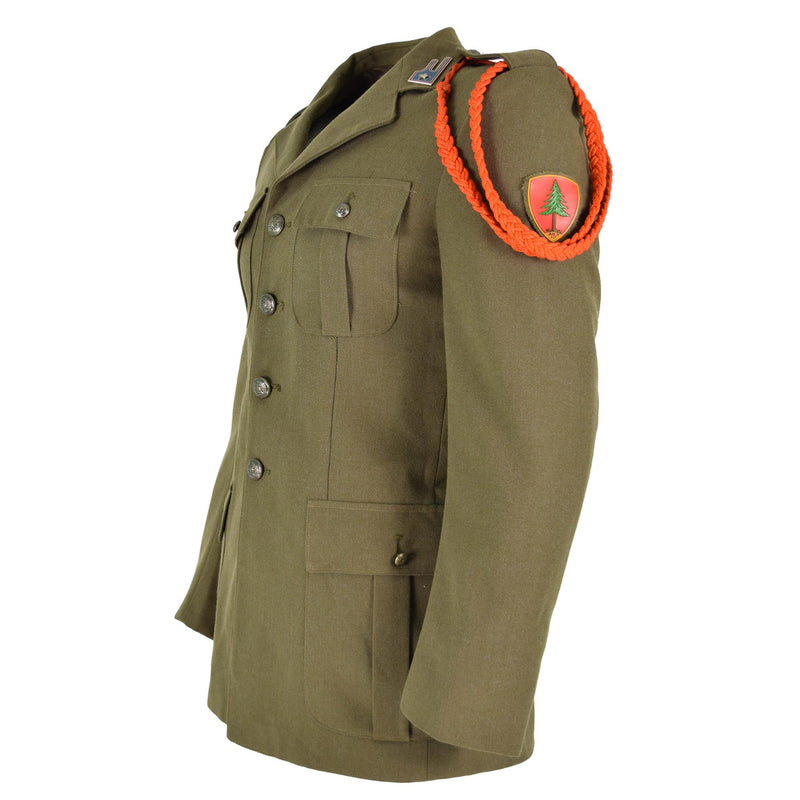 Veste d'uniforme de parade marron originale de l'armée italienne en laine