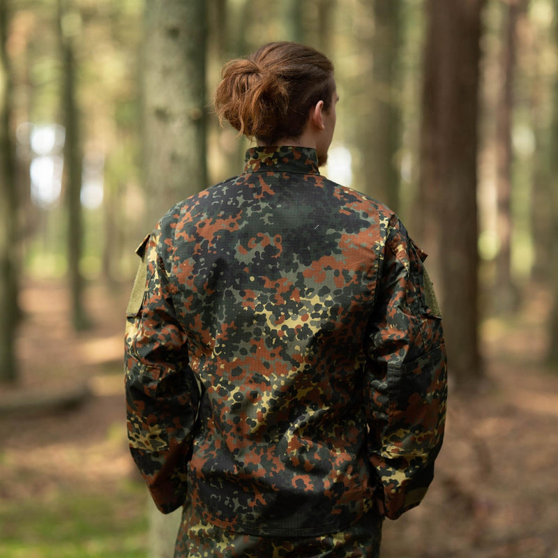 Veste de style militaire américain de marque MFH, uniforme de terrain, camouflage flecktarn, ripstop, NEUF