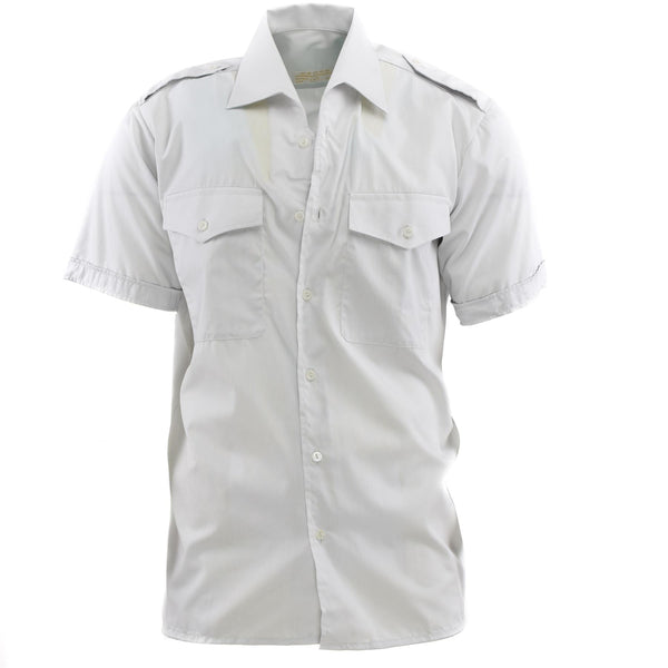Véritable chemise boutonnée de l'armée autrichienne à manches courtes, surplus militaire gris NEUF