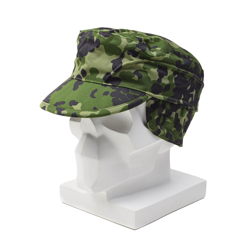 Casquette de terrain originale des troupes militaires danoises avec rabat d'oreille pliable M84 légère NEUF