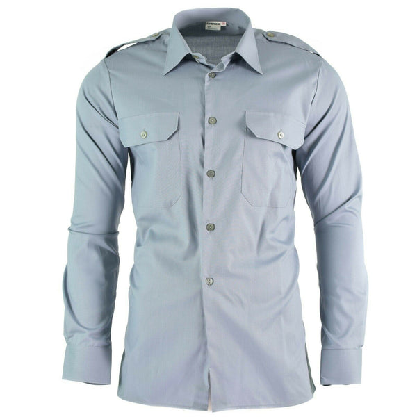 Véritable chemise de l'armée autrichienne grise à manches longues pour le service militaire BDU NEUF