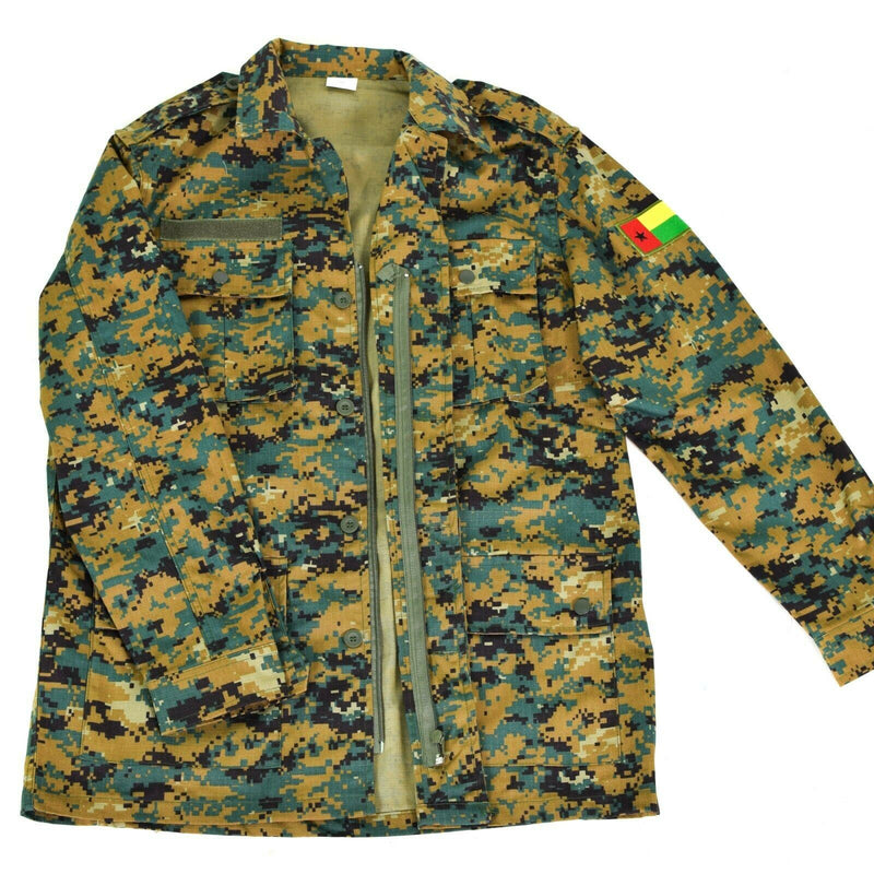 Véritable veste militaire de l'armée de Guinée-Bissau RipStop Digital Savana Camo NEUF