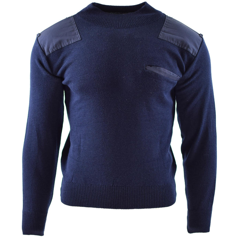 Véritable pull de l'armée néerlandaise Pull bleu Pull militaire Pull col rond Officier