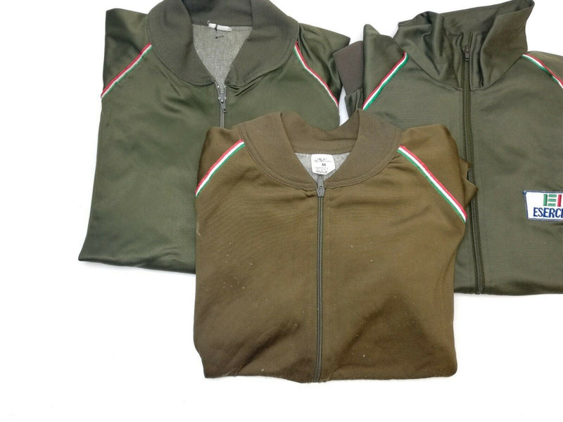Veste de survêtement d'entraînement de l'armée italienne authentique, veste de sport militaire vintage
