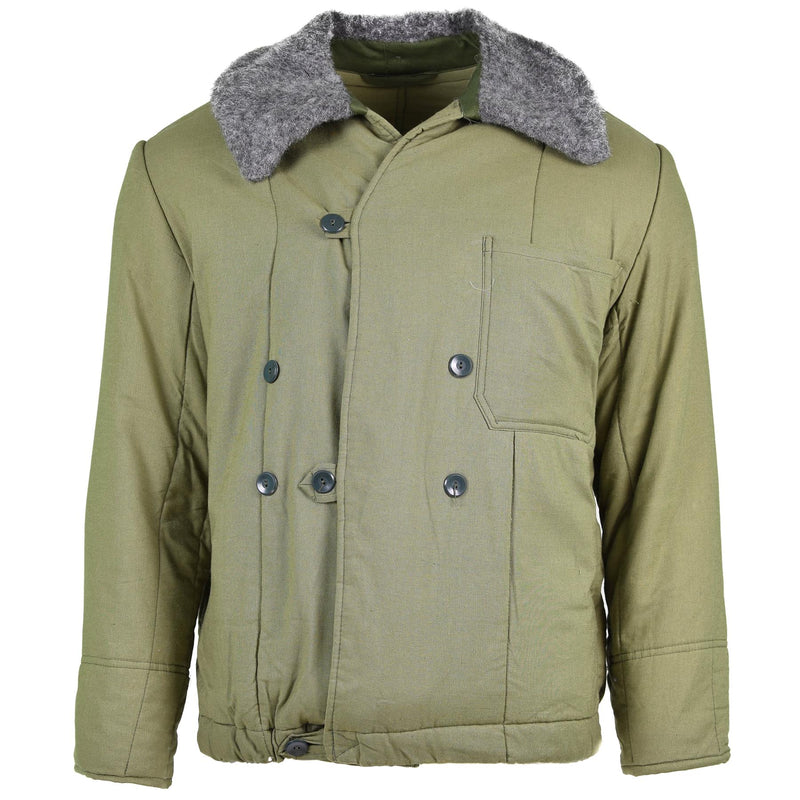 Véritable veste matelassée de l'armée hongroise M65 col en fourrure Parka chaude d'hiver NEUF