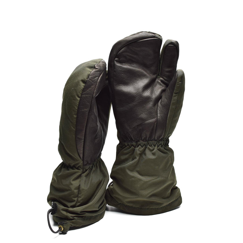 Véritables mitaines de l'armée danoise pour les doigts de gâchette, gants Syna-Tex OD NEUF