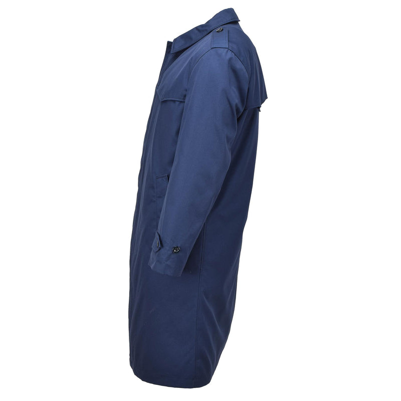 Imperméable pour homme d'origine néerlandaise, doublure matelassée, trench-coat bleu uni
