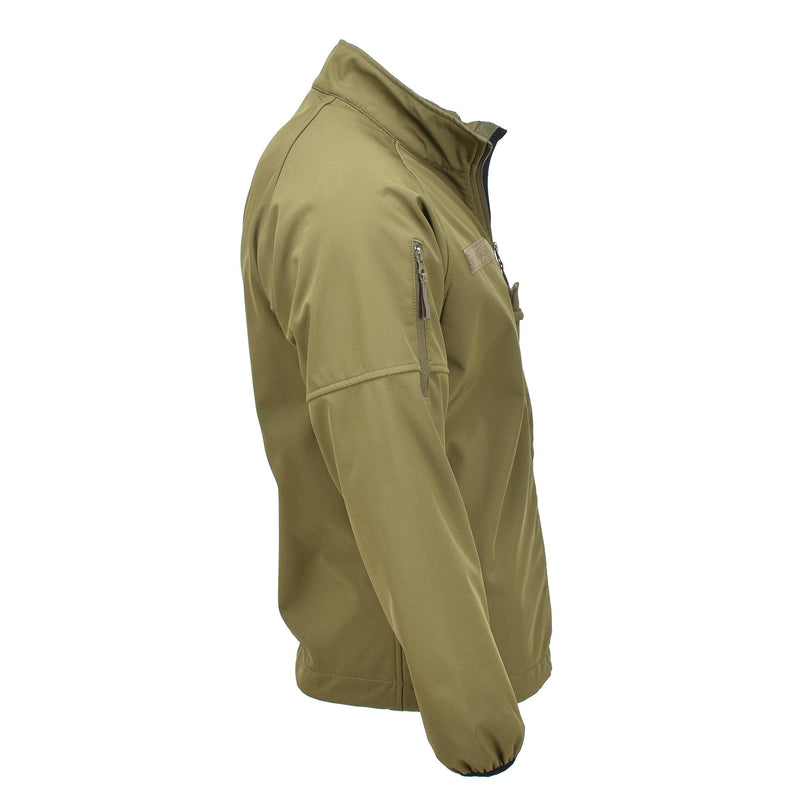 Veste softshell militaire néerlandaise originale avec poches zippées et aisselles ventilées olive