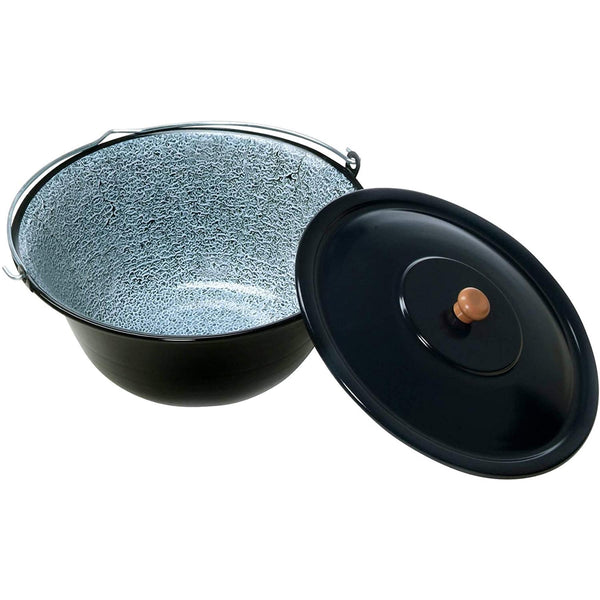 Cocotte à goulash émaillée 6 litres pour feu de camping en plein air
