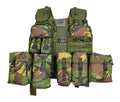 Gilet de combat modulaire militaire néerlandais original, 10 pochettes, camouflage DPM inclus