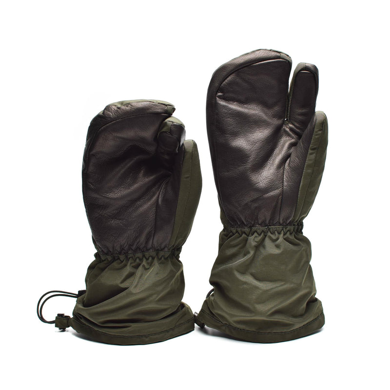 Véritables mitaines de l'armée danoise pour les doigts de gâchette, gants Syna-Tex OD NEUF