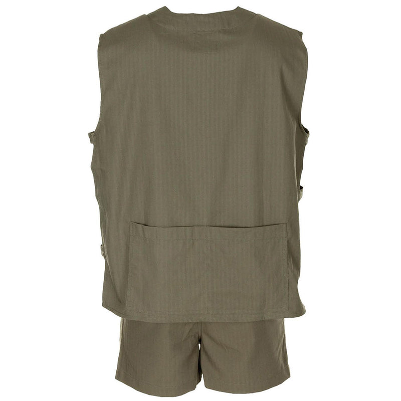 Chemise militaire française originale de jungle sans manches olive tactique légère NEUF