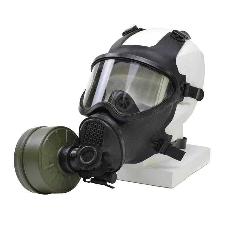 Véritable masque à gaz belge, protection respiratoire intégrale, panorama