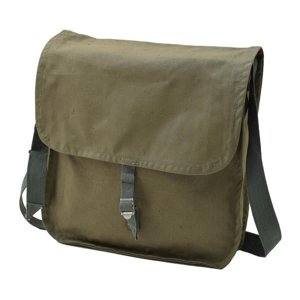 Sac à bandoulière olive original de l'armée bulgare avec bandoulière réglable pour voyage en plein air NEUF