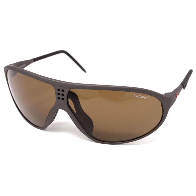 Lunettes de soleil authentiques de l'armée suisse SUVASOL noires avec étui Lunettes de montagne alpines NEUVES