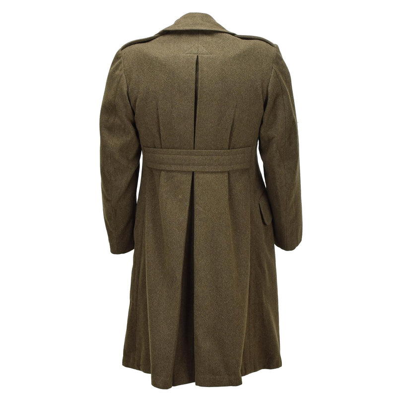 Manteau en laine original de l’armée canadienne, surplus militaire vintage vert olive