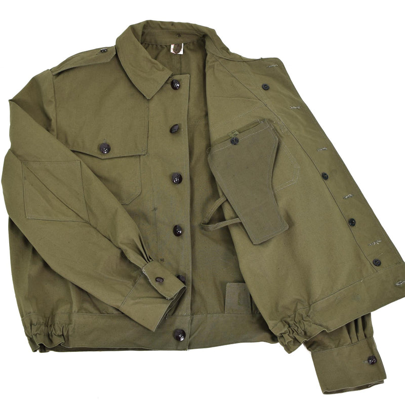 Veste en toile originale des troupes de campagne de l'armée bulgare, édition OD des surplus militaires